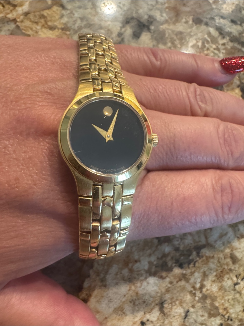 Movado Museum women’s Gold-Tone Black Dial Dress Watch - Classic